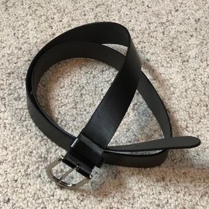 Black leather belt